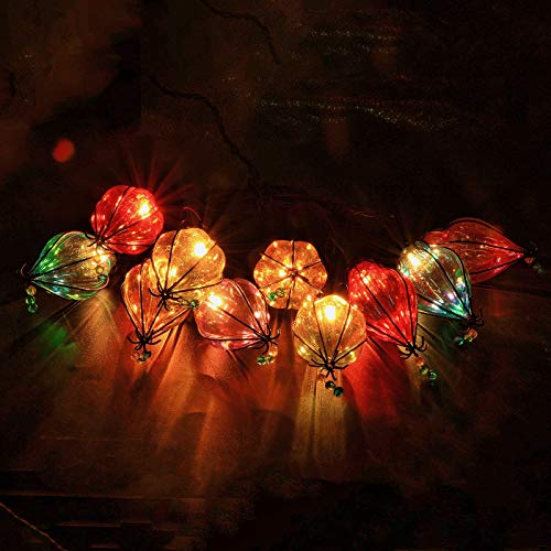 Vigdur Multicolor - Decorative String Lights Plug in with 10 Bulbs Connectable, Indoor Outdoor Patio Lights for Party Wedding Bedroom Bistro Cottagecore Decor - color: Multicolor