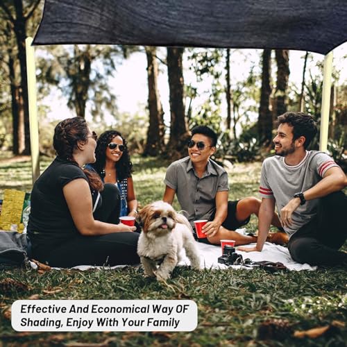 Cool Area 55% Sun Shade Cloth Mesh Tarp with Grommets for Plant Cover 6x8ft Patio Canopy Garden Pergola Greenhouse Car Barn Kennel Black - color: 55% Shade-Black, size: 6FTx8FT