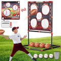VROGTIK 2-in-1 Football & Baseball Toss Game for Kids Ages 3-8 - Outdoor Garden Toy for Backyard, Beach & Camping, Family Party Fun Sports Toy