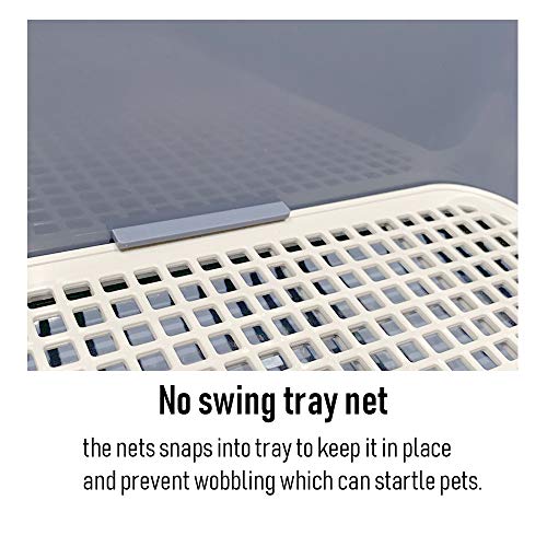 PS KOREA] Indoor Dog Potty Tray - with Protection Wall Every Side for No Leak, Spill, Accident - Keep Paws Dry and Floors Clean (Wine) - color: Wine