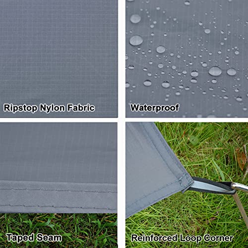 GEERTOP Portable Waterproof Tent Footprints Lightweight Camping Tent Ground Sheet Mat Sunshade Shelter for Outdoor Backpacking Hiking Picnic Travel - size: 2'4'' x 6'11''