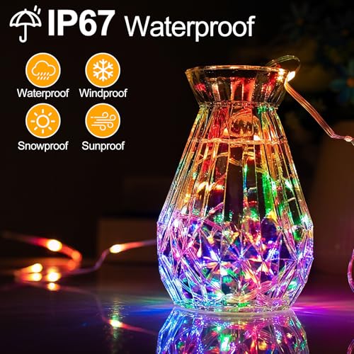OGORI 200FT 800LED Fairy Lights Outdoor, Multicolor Fairy String Lights 8 Modes Remote & Timer, IP67 Waterproof Fairy Tree Lights for Bedroom, Wedding, DIY, Centerpiece, Christmas Decorations - color: Multicolor, size: 200FT 800LED