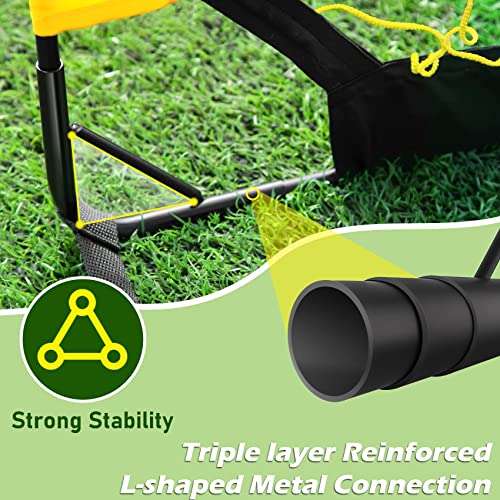 Happy Jump 7x5 FT & 5x3.6 FT Portable Soccer Goal for Youth Players Ages 6–14, Large-Frame Design Built for Long-Term Development, Easy Setup for Backyard, Park or School Training - style: 3x2.2 FT, 1 Pack