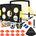 Pop Up Soccer Goals Set of 2, Kids Soccer Goal, 4x3 ft Portable Soccer Goal for Kids, Soccer Net for Backyard with Carry Bag, Small Foldable Indoor Outdoor Training Equipment for Toddlers and Youth.