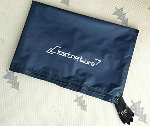 Clostnature Tent Footprint - Waterproof Camping Tarp, Heavy Duty Tent Floor Saver, Ultralight Ground Sheet Mat for Hiking, Backpacking, Hammock, Beach - Storage Bag Included - color: Black, size: 87'' x 59''