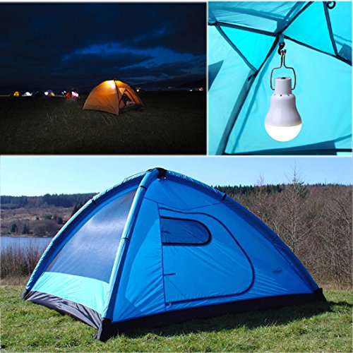 ABZXT Solar Powered Lamp Portable Led Bulb Lights Solar Energy Panel Led Lighting for Camp Tent Night Fishing Emergency Lights Flash 350LM(Pack of 2) - color: Pack of 2