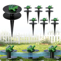 6 Pcs Turtle Garden Hose Guide Stakes, 8.7" Heavy Duty Cast Iron Hose Guide for Garden, Metal Water Hose Guide, Rustproof Decorative Hose Guides for Outside Flower Beds, Lawn & Plant Protection - style: Turtle
