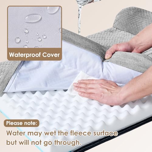 EHEYCIGA Extra Large Dog Bed Othorpedic 44x32x6.5, Memory Foam XL Dog Bed with Washable Removable Cover, Waterproof Pet Sofa Couch XLarge Size Dogs with Nonskid Bottom, Grey - color: Grey, size: 44.0"L x 32.0"W x 6.5"Th
