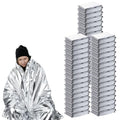 150PCS Emergency Blankets Foil Mylar Thermal Individually Wrapped, Waterproof Survival Blanket for Camping, Outdoors, First Aid Kit Travel