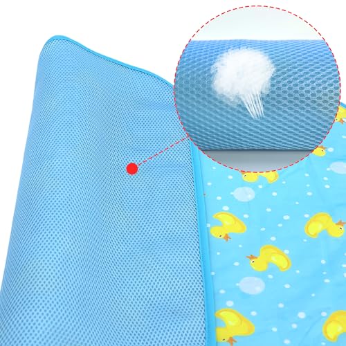 NACOCO Summer Pet Cooling Mat - Cat Dog Cushion Pad Sleeping Cool Ducks Comfortable Soft for Pets Kids and Adults (Blue Duck, M) - color: Blue Duck, size: M: 19.5" x 27.5''