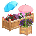 Axcoix 2 Pack Upgraded Plant Umbrellas for Outdoor Plants, 26" Larger Garden Plant Umbrella Shade with Adjustable Angle, 43.4" Higher Sun Shade for Plants, Potted Plant, Garden Beds (Pink & Blue) - color: 2 Pack-1Pink 1Blue