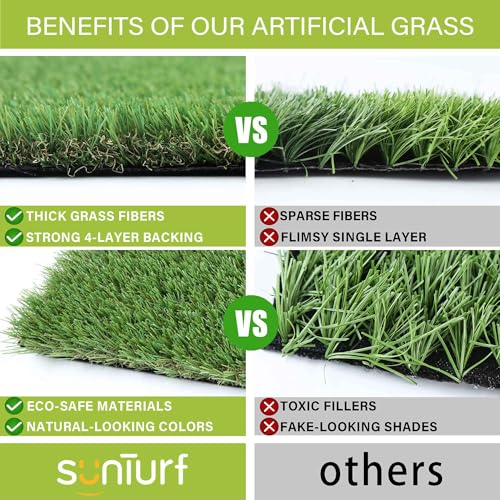 Sunturf Dog Pee Grass, Artificial Grass for Dogs, Fake Grass for Dogs Potty Training, Extra Large Dog Pads 5x8ft , Housebreaking Supplies, Indoor Outdoor Turf Grass, Washable Reusable - size: 5x8 FT