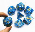 Dice- DND Dice 25mm Blue RPG Dice for Dungeons and Dragons D&D Pathfinder MTG Role Playing Dice Giant Polyhedral Dice with Dice Bag - color: Blue