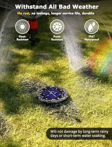 Color Changing Solar Ground Lights with 33ft Long Distance Remote Control - Flat Solar Light Outdoor Waterproof - Pathway Lights Solar Powered for Yard Decorative Outside Lawn Walkway [16 Pack] - size: 16PACK