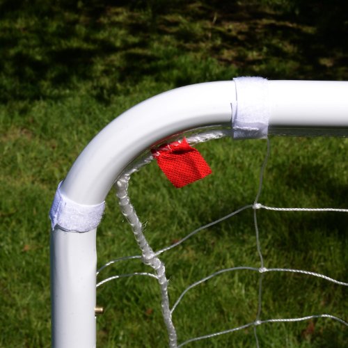 Franklin Sports Competition Soccer Goals - Backyard Portable Steel Soccer Goals - Adult + Youth Soccer Goal with Net + Ground Stakes Included - Multiple Sizes + Colors - color: Silver, style: Non-Folding 6' x 4'