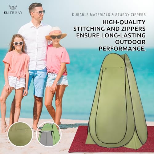 Waterproof Camping Tent with Two Windows – 170T Polyester Lightweight Shelter for Outdoor, Hiking & Beach | Easy Setup | Portable Green Pop-Up Tent for 1-2 Persons