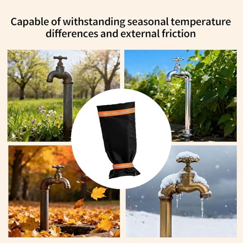 Outside Spigot Covers - Heavy Duty Pipe Protector, Winter Insulated Oxford Cloth Hose Bib Socks, Waterproof Tap Jacket | Large Faucet Cover Shield for Courtyard Backyard Lawn Home Farm Hydrant - color: 38x70cm