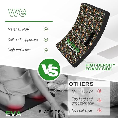 Extra Thick Kneeling Pad — Heavy Duty, Extra Large Foam Kneeler Mat for Gardening, Water & Dirt Resistant, Lightweight, Butterfly - color: Colorful Butterfly