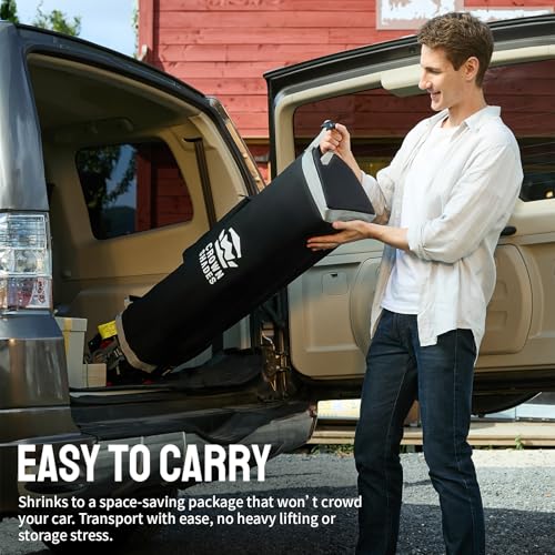 CROWN SHADES 10x10 Pop up Canopy Tent Instant Canopy with 150D Silver Coated Fabric Including 2 Half Sidewalls, 4 Ropes, 8 Stakes, 4 Weight Bags, STO 'N Go Bag, Beige - color: Beige