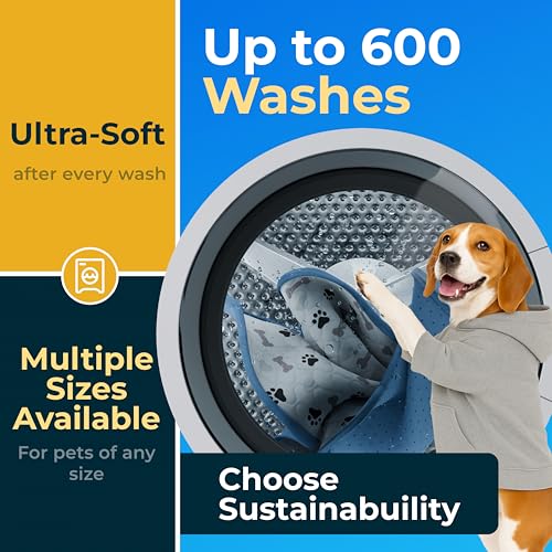 GREEN LIFESTYLE Washable Pee Pads for Dogs - Waterproof Reusable Puppy Pads with Anti-Slip Backing, Pet Training Pad for Puppy Playpen, Crate, Whelping Box, Potty Training (Pack of 2 - 41x41) - size: 41x41