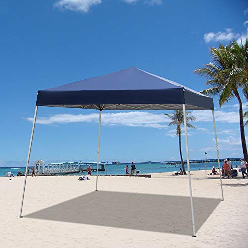 3x3m Outdoor Pop Up Canopy Tents,Portable Instant Folding Shelter Gazebos,Waterproof Beach Tents,Easy Up Instant Commercial Canopy Tent,with Carry Bag,for Garden Camping Wedding Party BBQ (Blue) - color: Blue, size: 3x3m