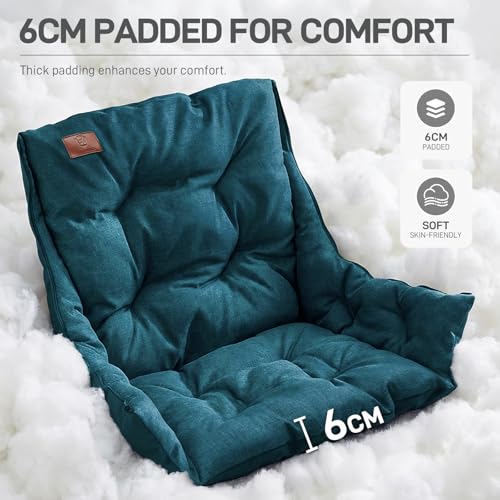 EVER ADVANCED 2 Set Camping Chair with Detachable Cushion, Mesh Chair for Adults Foldable, Oversized Heavy Duty Folding Chair with Cooler Mesh Pocket Cupholder Outdoor Fishing, Supports 400LBS Green - color: Green, size: 2 P