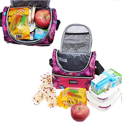 Lunch Bag insulated Lunch Box Cooler Bento Bags for Work with Adjustable Strap - color: 7L Black003