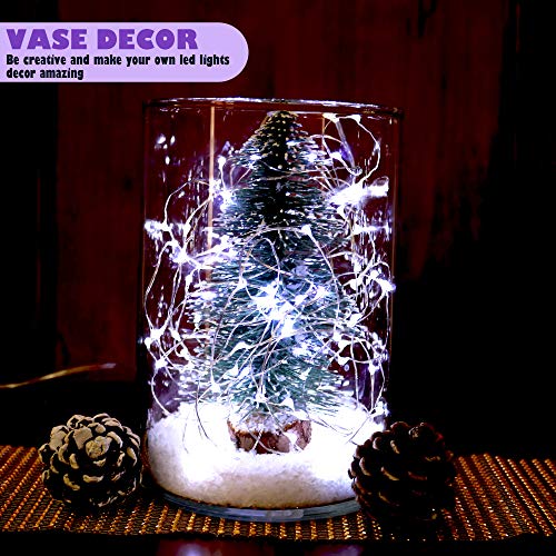 6 Pack Fairy Lights Battery Operated No Remote Waterproof Firefly Lights LED Starry String Lights 20 LEDs 7ft Silvery Copper Wire for Wedding Party Bedroom Patio Christmas Decor Cool White - color: Cool White, size: 7ft