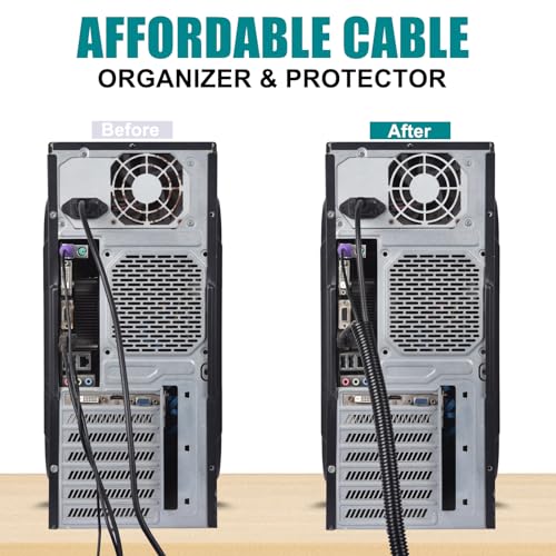 1 Inch Wire Loom Split Tubing - 10 ft Cord Protector Electric Wires Covers, Automotive Wire Flexible Conduit - size: 1"-10ft