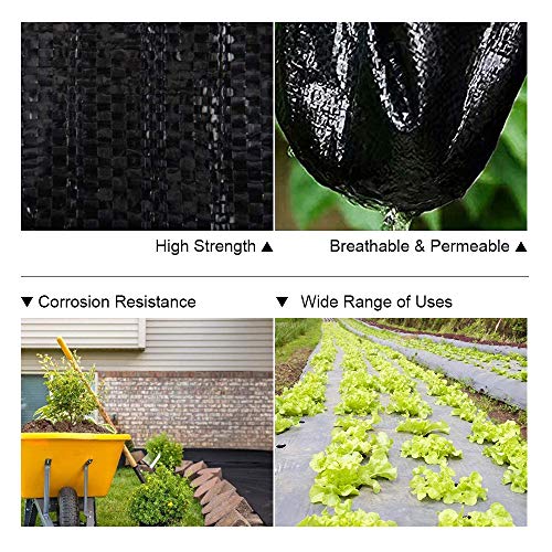 Weed Barrier Fabric Premium 5oz Landscape Fabric Heavy Duty Ground Cover Pro Garden Road Fabric Commercial Weed Barrier Fabric Anti-Weed Gardening Mat, 4FTx250FT - size: 5oz -4FT x250FT-NEW