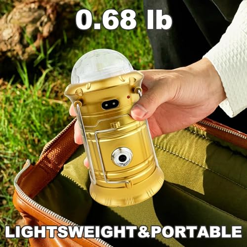 Rechargeable LED Camping Lantern - Waterproof & RGB Tent Light with Phone Charger for Outdoor, Emergency, Hurricane, Storm, Power Outage (3 Light Modes) - style: Party – RGB Light