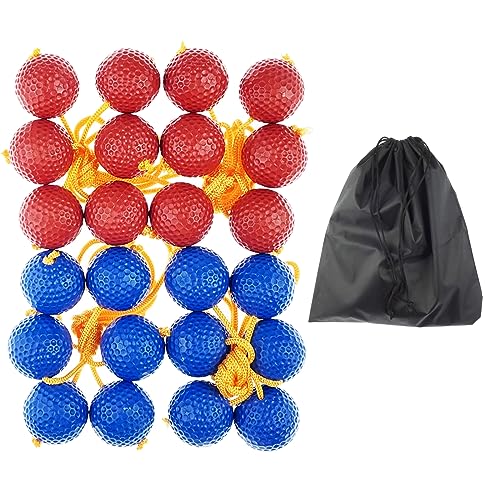 12 Pack Ladder Balls Ladder Toss Balls Replacement with Storage Bag for Toss Match - color: Red Blue