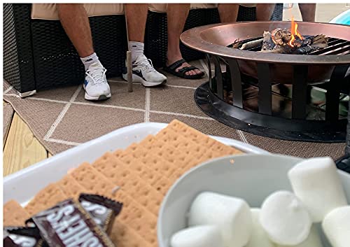 Newtex FirePad Deck Protector - Perfect for Fire Pits, BBQ, Smokers, Grills - Protects Porch, Patio, Deck, Wood, Grass, Stone, Composite from Burns - Heat Resistant Fire Pit Mat (36") - size: 36 inch