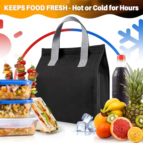 RAINFLOW Insulated Lunch Bag - Premium Thermal Lunch Box Leakproof & Waterproof Large Capacity Durable Lunch Carrier Keeps Food Hot or Cold for Family, Office, Travel and Picnic