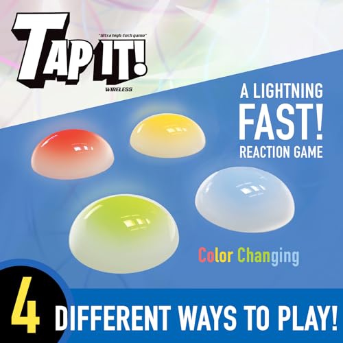 Fotorama Tap It Wireless Reaction Light Game, 4 Games in One Touch Play Set, Builds Hand-Eye Coordination Agility & Memory, Gifts for Kids Ages 6 & Up
