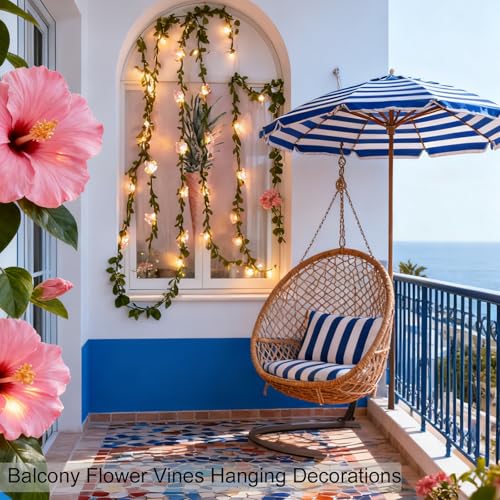 Fairy Flower Leaf String Lights, USB Plug in 16.5ft 50 LED Decorative Pink Cherry Blossom Vine for Girl's Bed Room Window Wall Wedding Birthday Party Christmas Hanging Indoor Decorations - color: Pink Flower Vines