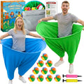 Granny Pants Yard Game, Granny Pants Outdoor Party Game, with Bouncy Balls, Storage Bag & Air Pumps – Funny Easter Lawn Games for Adults, Groups, Backyard Party & Family Gatherings - color: Green+Blue