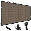 Shade&Beyond 90% Sun Shade Cloth with Grommets, 8' X 12' Pergola Shade Cover Canopy, Mesh Tarp Sun Screens for Patio, Outdoor, Garden, Backyard, Mocha