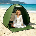 NARMAY Camping Tent, Pop Up Beach Tent, Portable Sun Shelter for 1-2 Person with UPF 50+ UV Protection - Green - color: Green