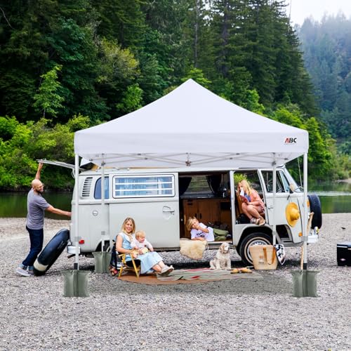 ABCCANOPY Canopy Weights 120 LBS Gazebo Tent Sand Bags,4-Pack Gray (Without Sand) - color: Gray, size: 120 LBS