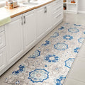 JONATHAN Y Mediterranean Medallion Indoor Outdoor Runner Rug 2X10 Blue/Gray, Boho for Backyard, Patio, Porch, Easy-Cleaning, High Traffic, Pet-Friendly, Non-Shedding (AMC101A-210) - size: 2'3" x 10' (Runner)