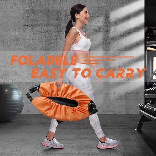 HYD-Parts 40" 48" Mini Trampoline for Adults and Kids Exercise Rebounder with Adjustable Bar Fitness Trampoline Indoor Max Load 330 440lbs - color: Orange-40in