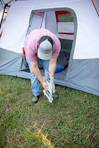 ALPS Mountaineering Sidekick Portable Stool or Side Table – Ultra Lightweight 2 lb Folding Camp Furniture with 200 lb Capacity, Aluminum Frame & Compact Carry-Bag for Camping, Tailgating, RV & Patio - color: Silver - New