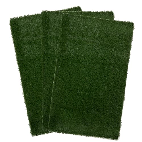 Artificial Grass Puppy Pee Pad for Dogs and Small Pets - Set of Three 41x27 Inch, Reusable 4-Layer Turf Pads for Dogs - Indoor and Outdoor Fake Grass Potty Pet Supplies by PETMAKER - size: Xxl 4-layer Replacement Pads
