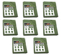 Mytee Products (8 Pack) 6' x 8' Green Canvas Tarp 12oz Heavy Duty Water Resistant - color: Green (8 Pcs), size: 6' x 8'