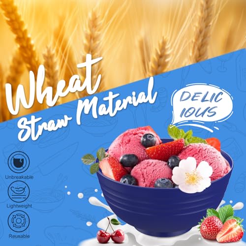 Dinnerware Set 40 PCS Wheat Straw Dishes Set - Service for 8 Unbreakable Plastic Dish Set Microwave Safe Plates and Bowls Sets Lightweight Cups Sets Outdoor Dishes - Island Colors - color: Island Series, size: 40 PCS