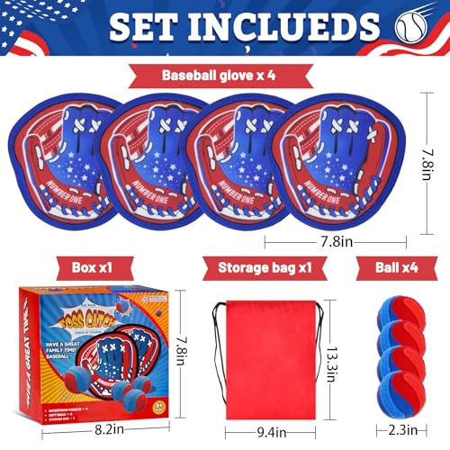 Toss and Catch Ball Game – Outdoor Toys for Boys & Girls with Glove & Sticky Balls,to Create Lasting Memories with Family & Friends at the Yard, Beach, or Pool for 3 4 5 6 7 8 9 10 Year Old Boys Girls