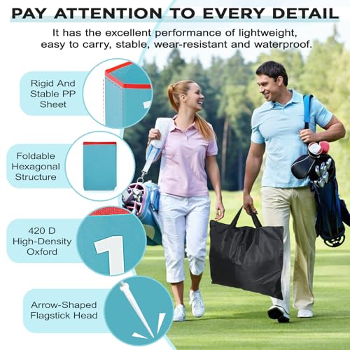 Golf Bucket Yard Game - Backyard Set for Kids, Adults and Family - Outdoor and Indoor Portable 9 Holes Course With Balls, Flags and Carry Bag for Lawn, Park, Beach and Hotel - Blue - color: Blue, size: 9 Holes