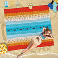 Beach Blanket Waterproof Sandproof Oversized 78''×81'' Suits 1-5 Adults Lightweight Large Picnic Mat Sand-Free Beach Blanket for Travel Camping Hiking Picnic - color: Beach Scene, size: 78''x81''