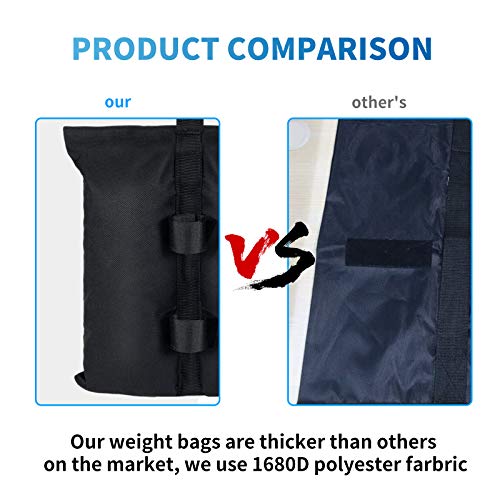 Canopy Weight Bags(120 lbs) for Pop up Canopy Tent, 1680D Heavy Duty Leg Weights - Set of 4 - color: 120 lbs